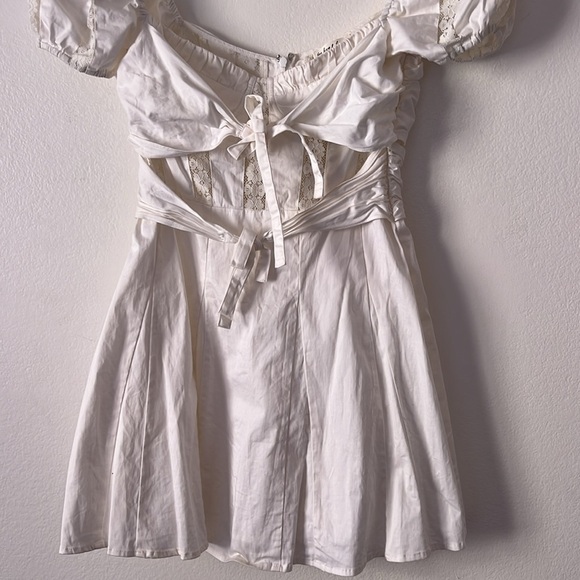 For Love and Lemons X Revolve Chantelle White Mini Lace Dress Size Medium - Picture 6 of 11